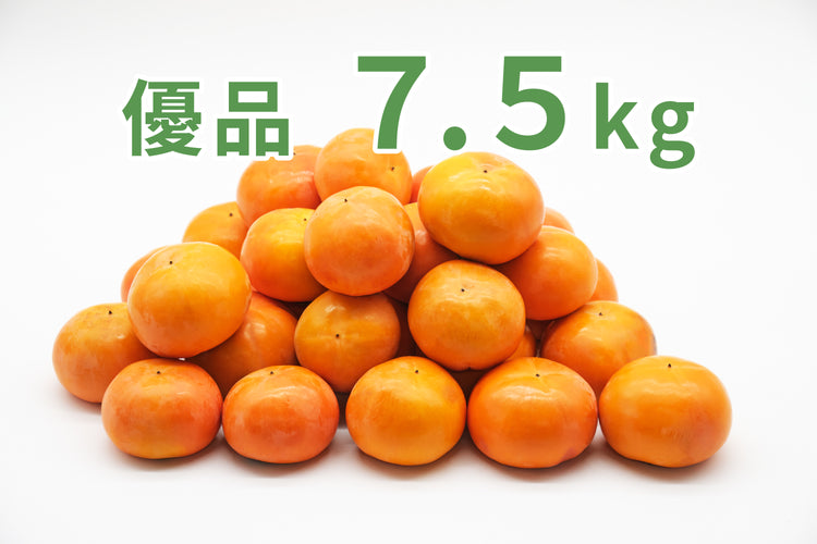 【富有柿】<ご家庭用に最適!>(優品)7.5kg段ボール箱入り 18〜28玉