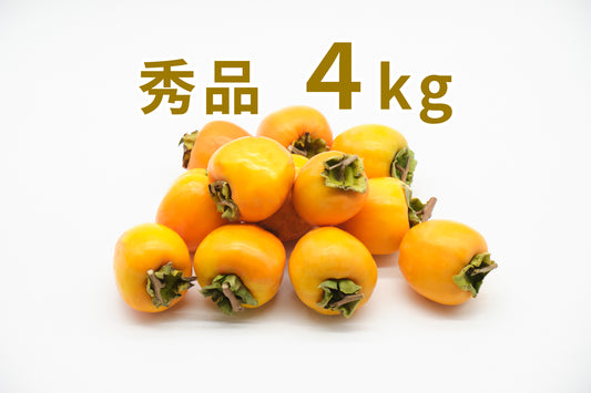 【江戸柿】＜干し柿や熟柿に！＞（秀品）4.0kg化粧箱入り 10〜13玉 300～400g
